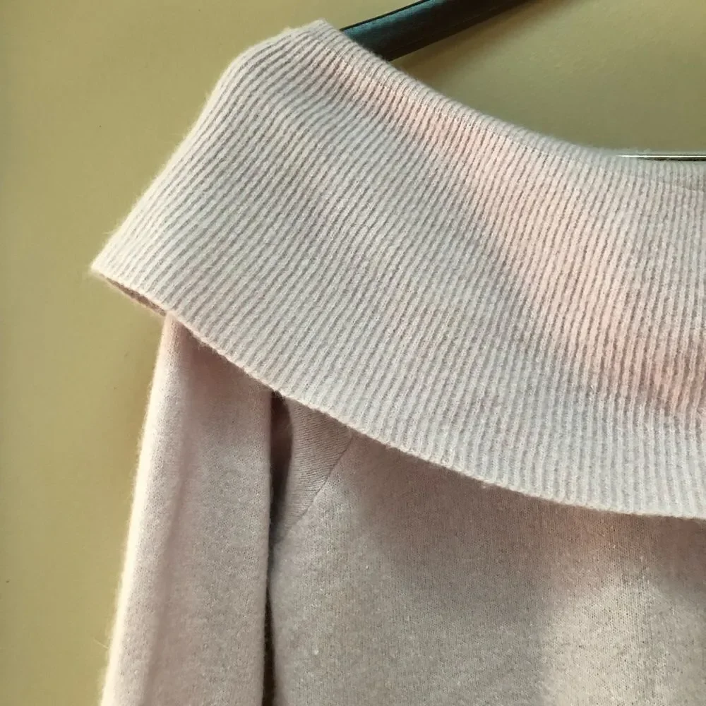 Vintage Lambswool and Angora Rabbit Cowl Neck (L)